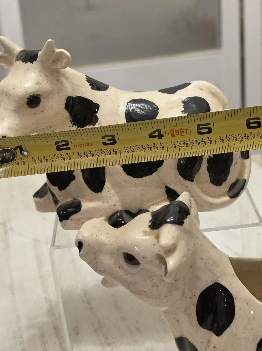 VTG Ceramic Holstein Cow Creamer Pitcher & Lidded Sugar Bowl Set - Farmhouse